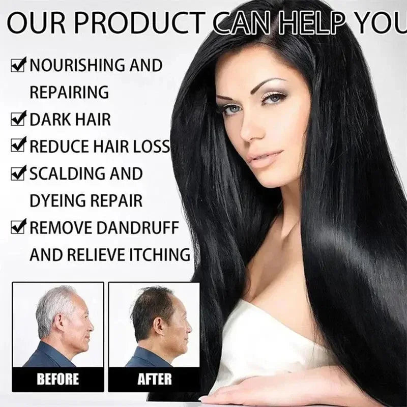 Hair Color Shampoo Cover Gray Hair 5 Minutes Change Hair Color Non-Irritating Hair Dye Shampoo DIY Fashion Hair Color Hair Care