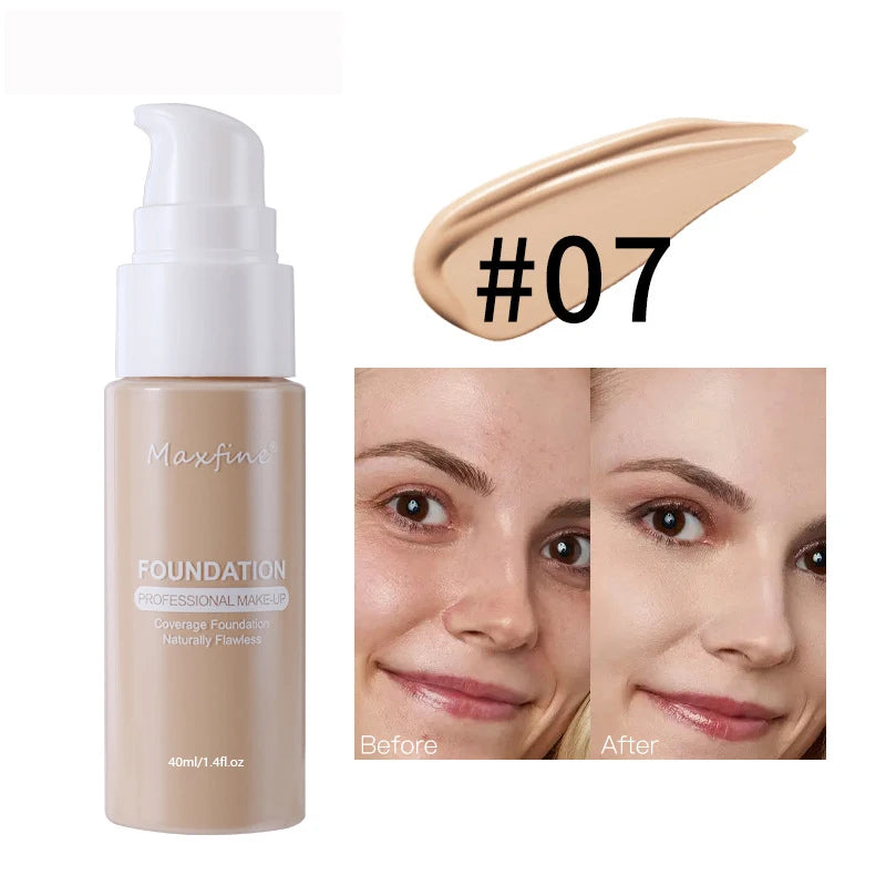 Tidesmit 12 color liquid foundation set showing delicate moisturizing texture and high coverage face makeup