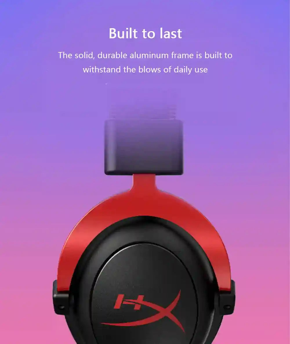 HyperX Cloud II Gaming Headset - 7.1 Surround Sound Over-Ear Headphones Tidesmit
