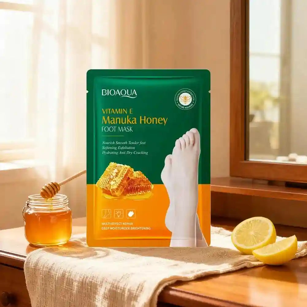 Vitamin E Foot Mask with Manuka Honey for Salon-Quality Soft Skin Scrubs Treatments Tidesmit