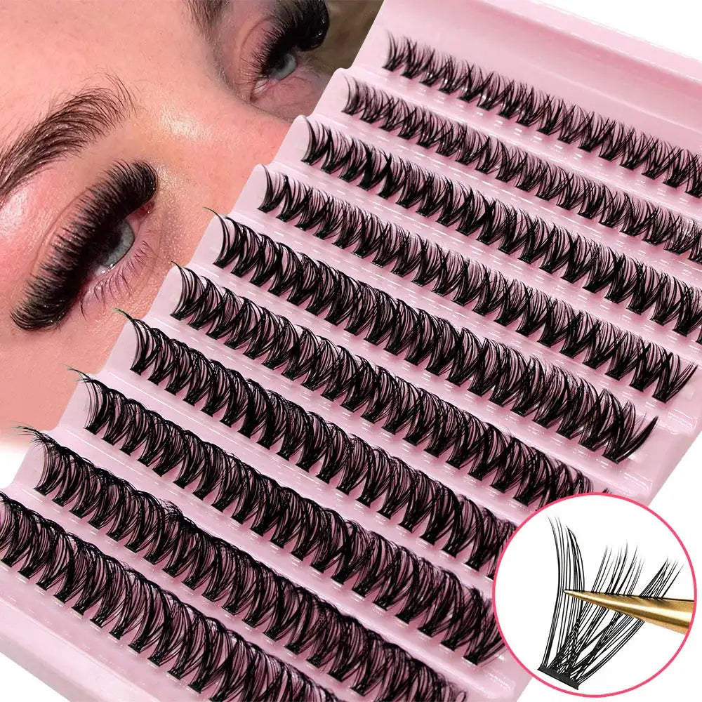 Big Capacity Super Bunch DIY Cluster Lashes 8-16mm Mix Charm Style Eyelashes Extension False Eyelash Makeup Tool Russian