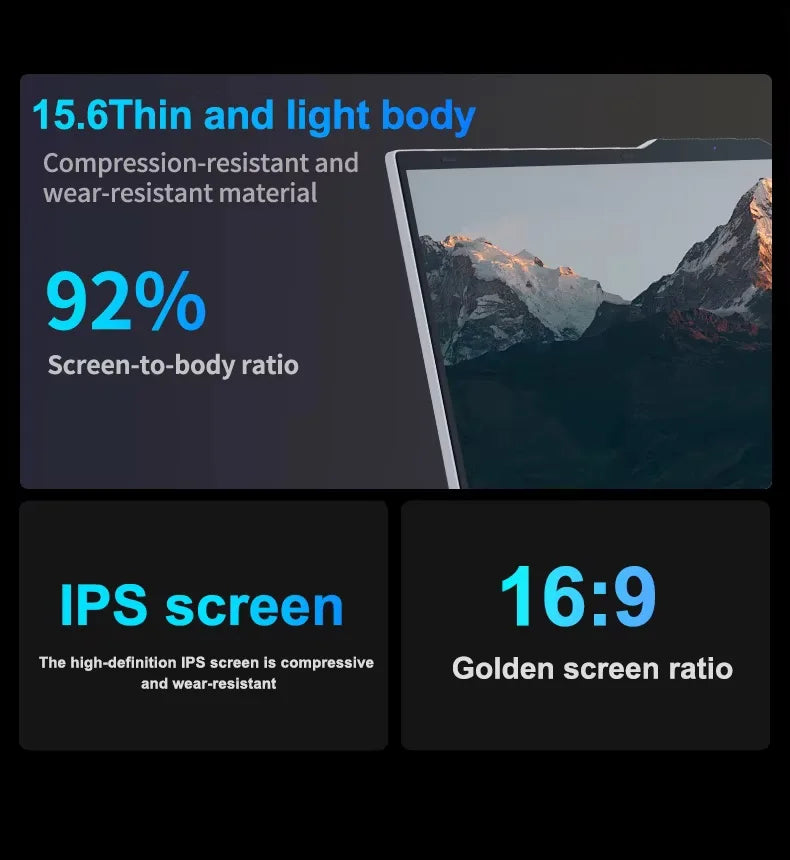 15.6"Laptop Intel i9 10980HK/i9 9900U/i3 Windows 11 Gamer PC 16GB RAM Computer 1TB 2TB SSD Fingerprint Unlock Keyboard Backlight