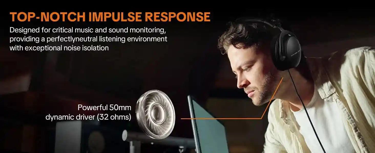 Over-Ear Headphones with Active Noise Cancellation & Mic - W550X Tidesmit