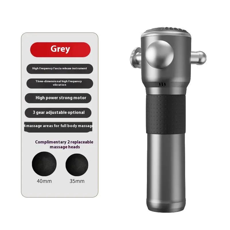 Fascia Massage Gun: Portable Metal Deep Tissue Recovery Device Fascia Gun gray Tidesmit