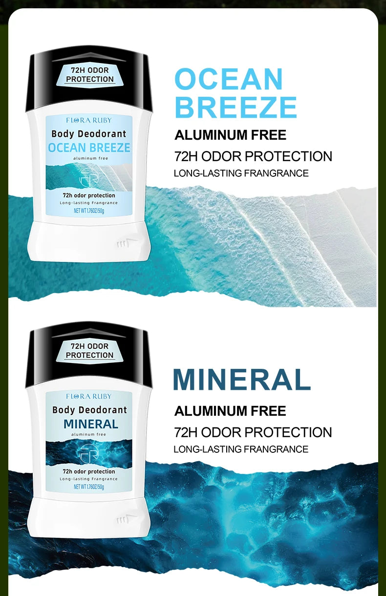 Tidesmit aluminum-free deodorant stick for women with natural floral scent for effective body odor control