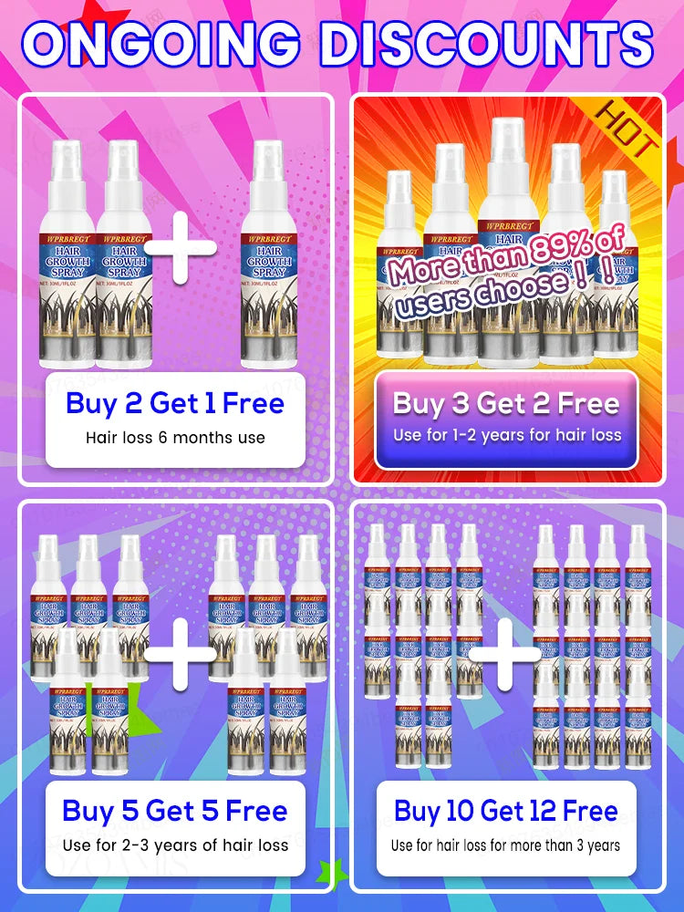 Hair Growth Spray - Nourishing Non-Greasy Formula for Faster Results Relaxation Treatment Tidesmit