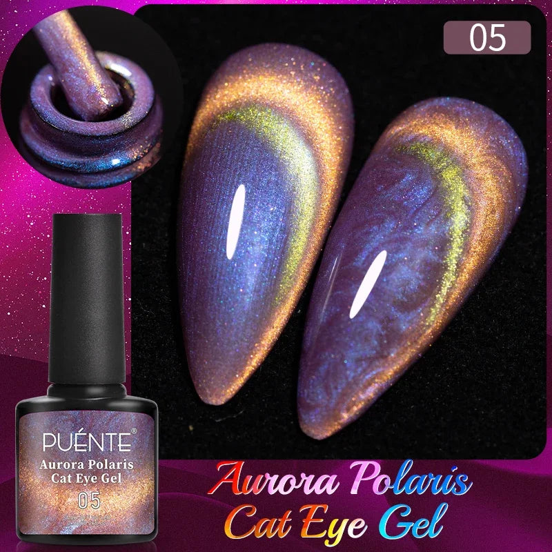 Cat Eye Magnetic Gel Polish 7.5ml - Professional Long-Lasting Nail Art Permanent Makeup Machines Aurora Polaris cat 5