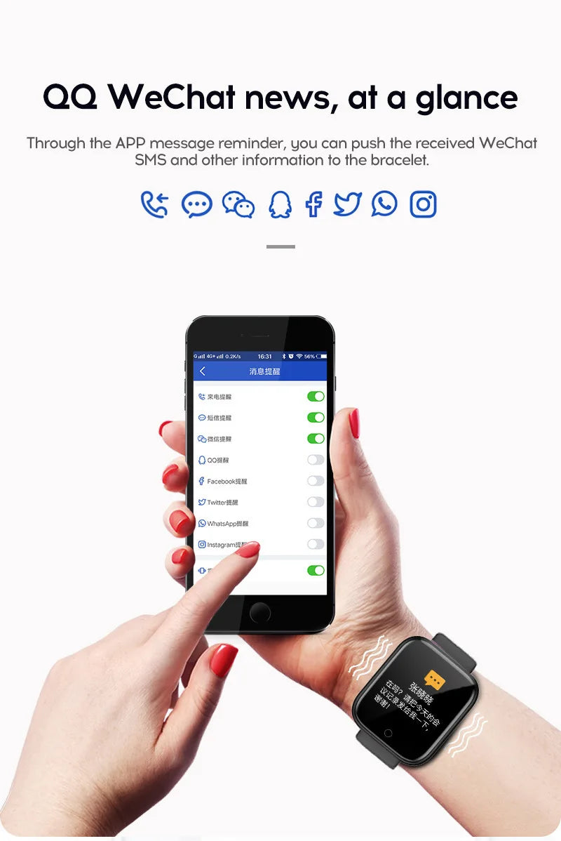 Y68 Smart Watch Bluetooth Fitness Tracker Adult Sports Watch Heart Rate Monitor Blood Pressure Smart Bracelet for Android iOS