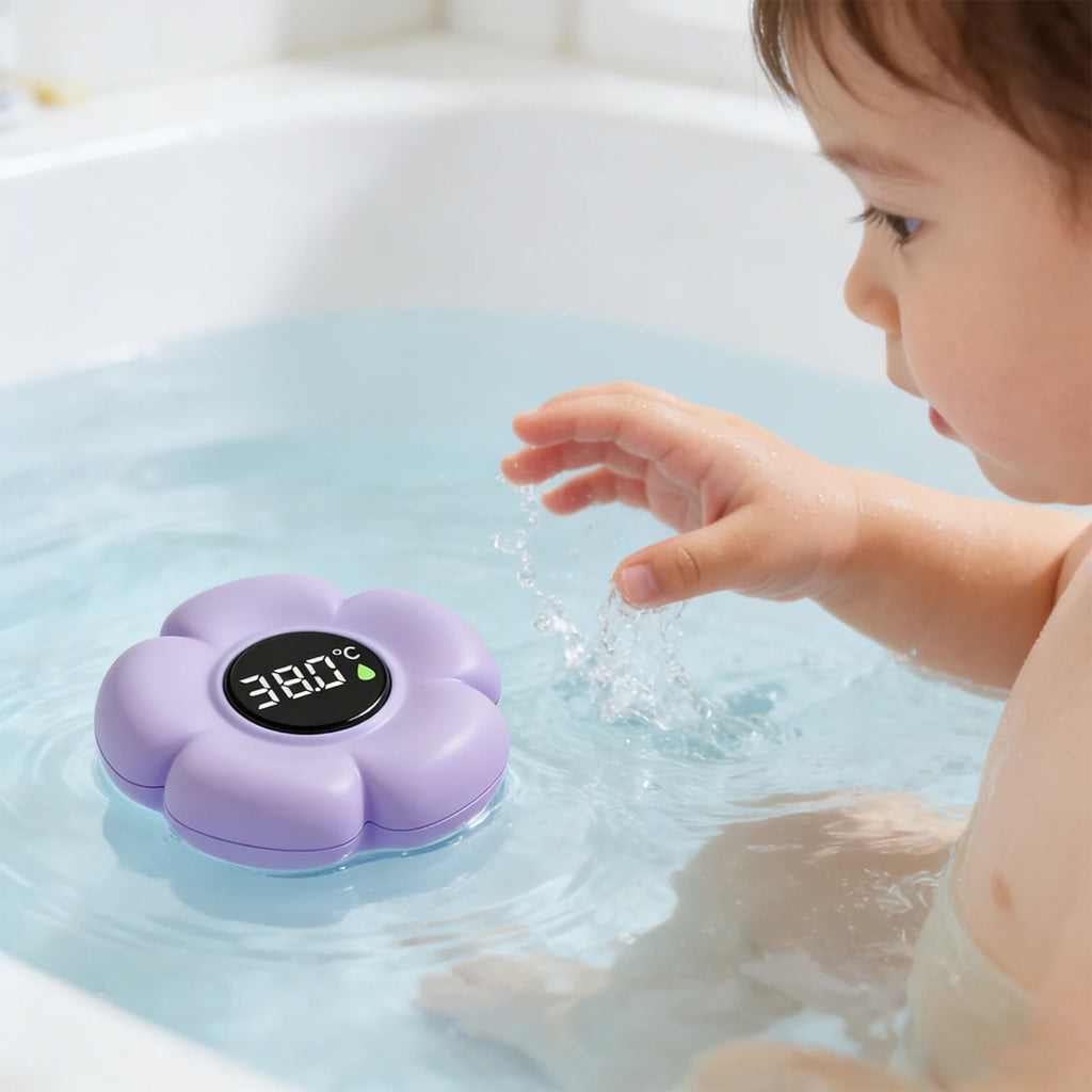 Baby Bath Thermometer with LED Display & Color Alerts Digital Water Temperature Thermometer for Newborns & Toddlers