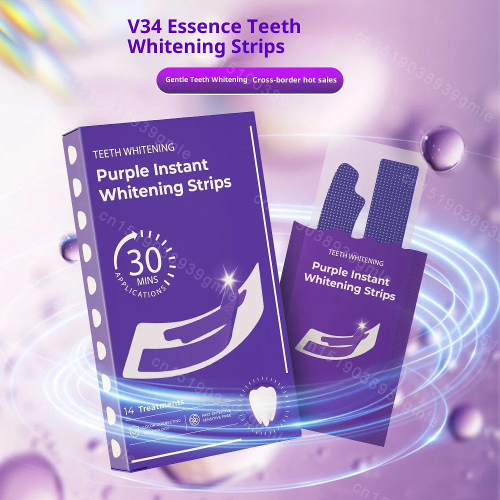 Tidesmit teeth whitening strips for stain removal and gum protection, 14-day professional dental whitening kit