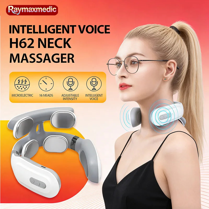 Vibration Neck Massager with Heated Pulse Relief - H808 Model Back Massage Instrument Tidesmit