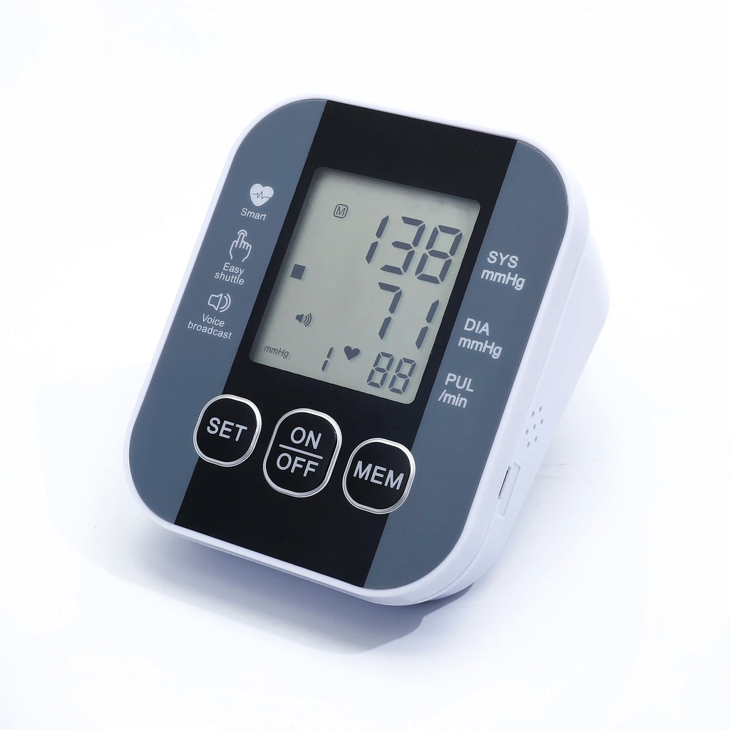 Digital Arm Blood Pressure Meter 32cm Cuff Medical Pressure Tonometer Tensiometer Baumanometer Pulse Sphygmomanometer