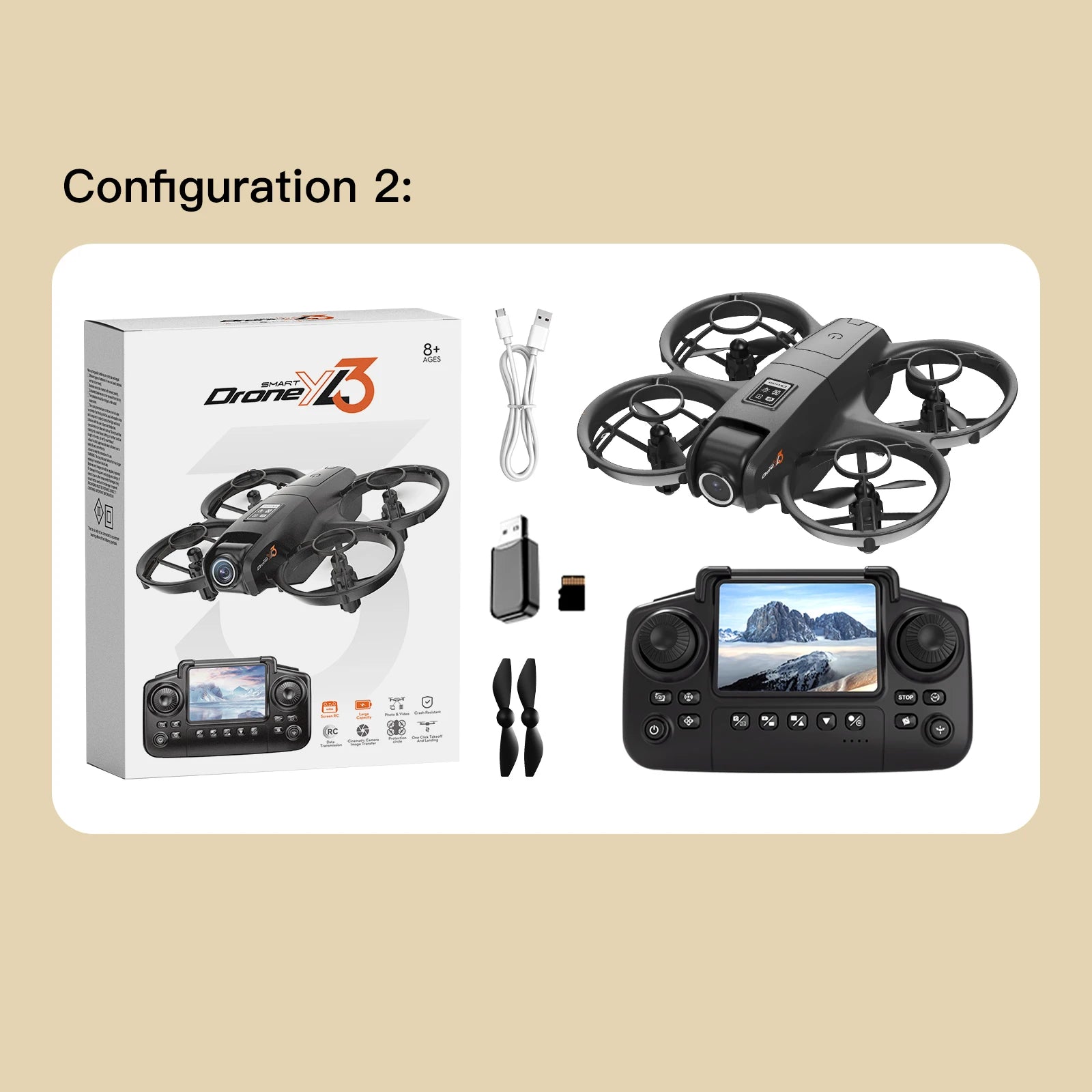 4K Camera Drone for Kids: Foldable Quadcopter with Remote Screen Tidesmit