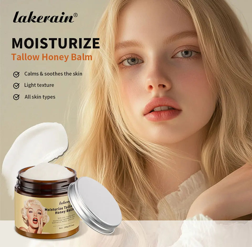 Beef Tallow Face Cream Lasting Moisturizing Soothing Facial Skin Firming Increase Facial Elasticity Nourishing Smooth SkinCare