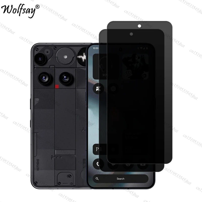 Privacy Screen Protector For Nothing Phone 3 Anti-Spy Tempered Glass For Nothing Phone 3 Camera Glass For Nothing Phone 3 Glass AE 2 Front Glass Nothing Phone (3) Tidesmit