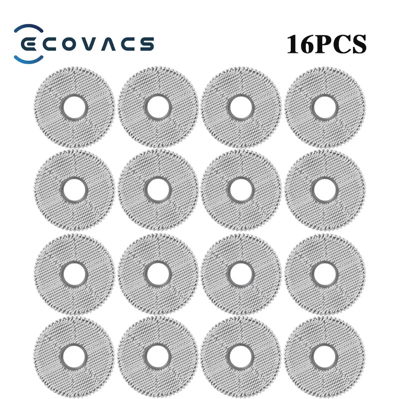 Ecovacs replacement filter kit, 16 gray mesh round filters