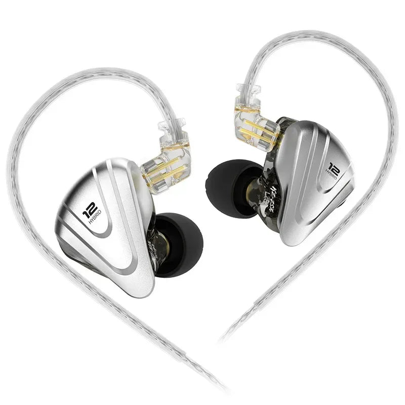 KZ ZSX 12-Driver Hybrid In-Ear Monitors by Tidesmit ZSX BlackNo Mic China Mainland Tidesmit