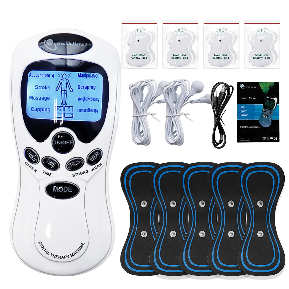 TENS Unit Muscle Stimulator - Portable Pain Relief Massager by Tidesmit Relaxation Treatment Tidesmit