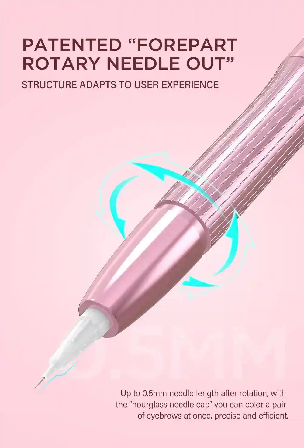 Wireless PMU Machine for Lips & Eyebrows - Professional Pink Device Permanent Makeup Machines Tidesmit