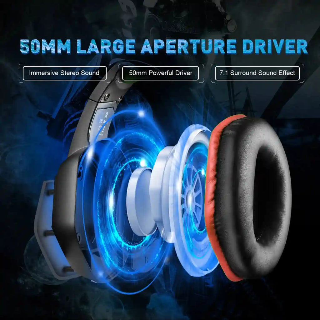 Wireless Gaming Headset with Mic - 7.1 Surround Sound for PC and PS5 Tidesmit
