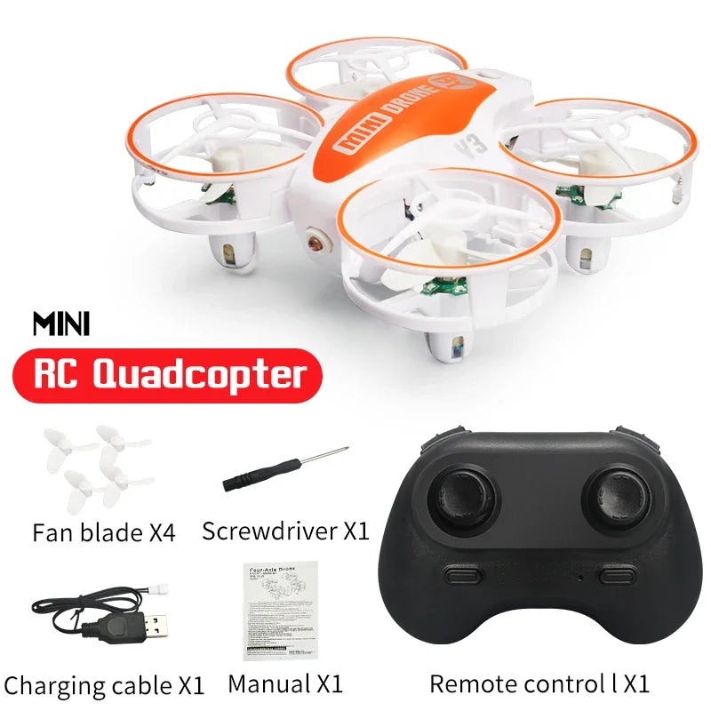 RC UFO Drone with Obstacle Avoidance and LED Lights - Tidesmit Orange Tidesmit