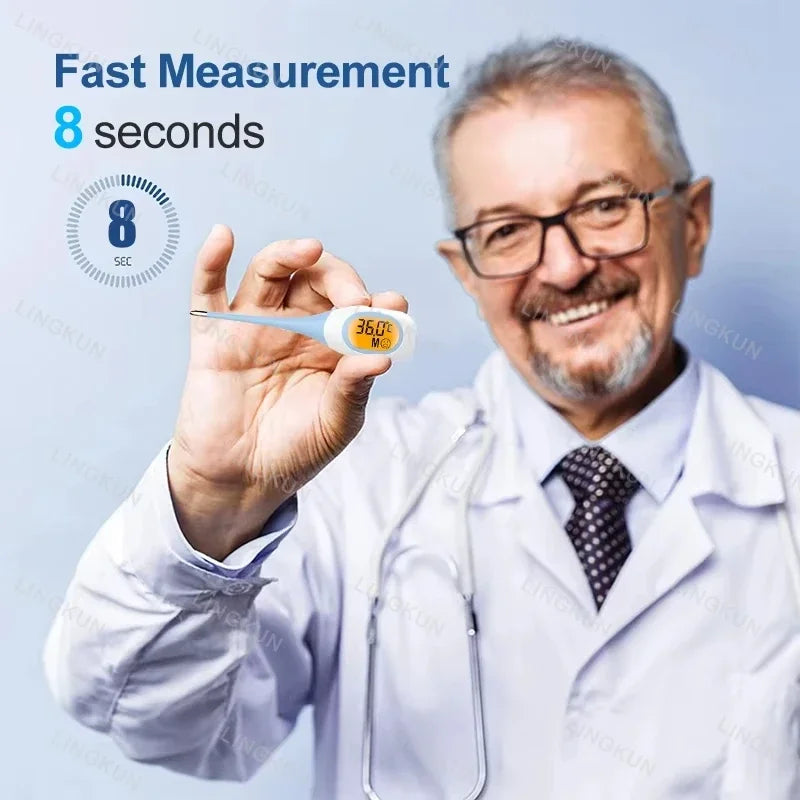 Hot Baby Digital Underarm Electronic Thermometer 8 Seconds Fast Measurement Celsius Fahrenheit Soft Head Oral Body Temperaturer