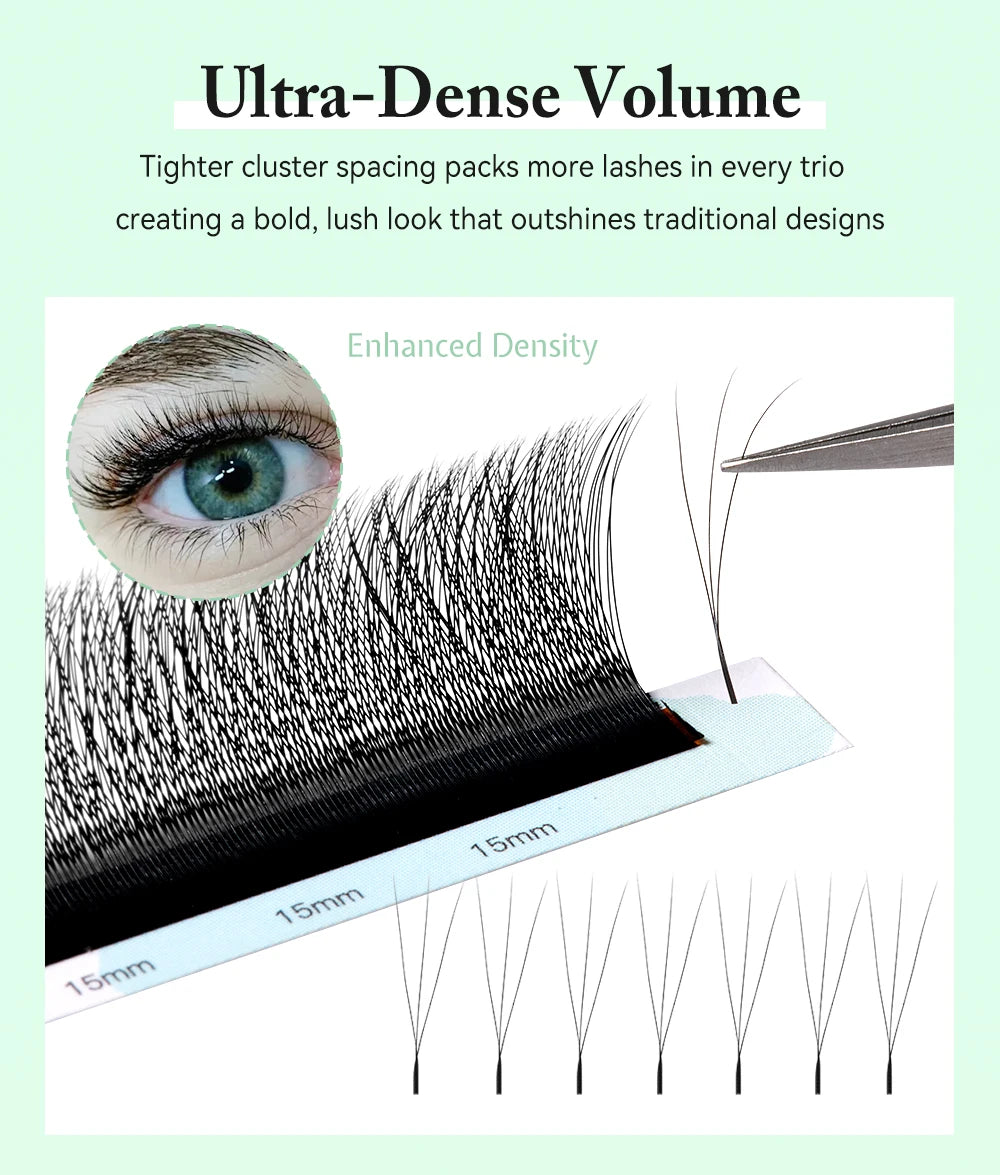 W Shape Premade Volume Fans - Wispy False Eyelashes by Tidesmit False Eyelashes Tidesmit