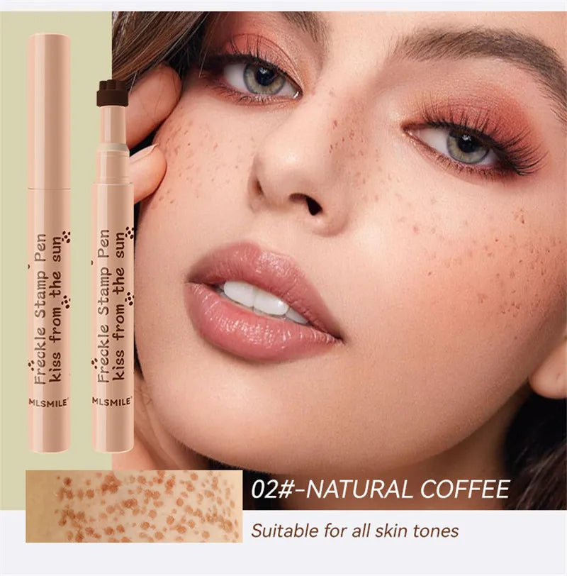 Tidesmit waterproof fake freckles pen for natural dot spots on face makeup showing long-lasting application detail