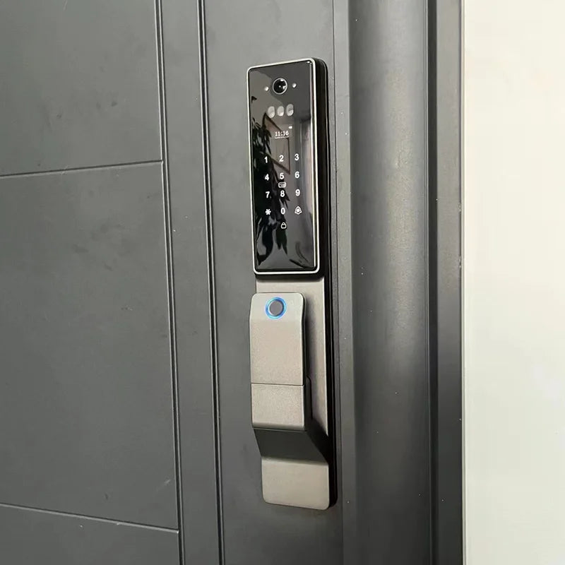 Waterproof Outdoor Smart  Lock Wifi Alexa Tuya APP Aluminium Alloy Material Fingerprint Password Smart Door Lock With Camera