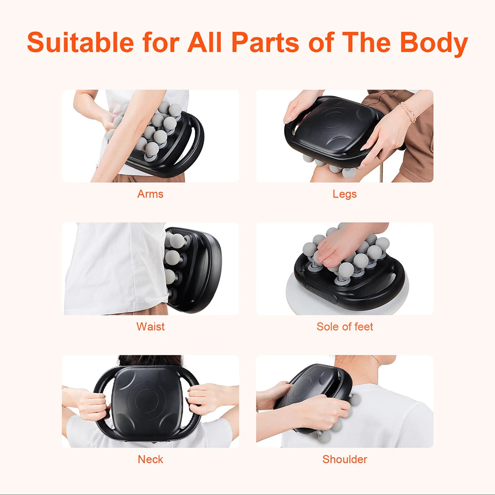 Fascia Massage Gun: 16-Head Electric Deep Tissue Recovery Device Back Massage Instrument Tidesmit