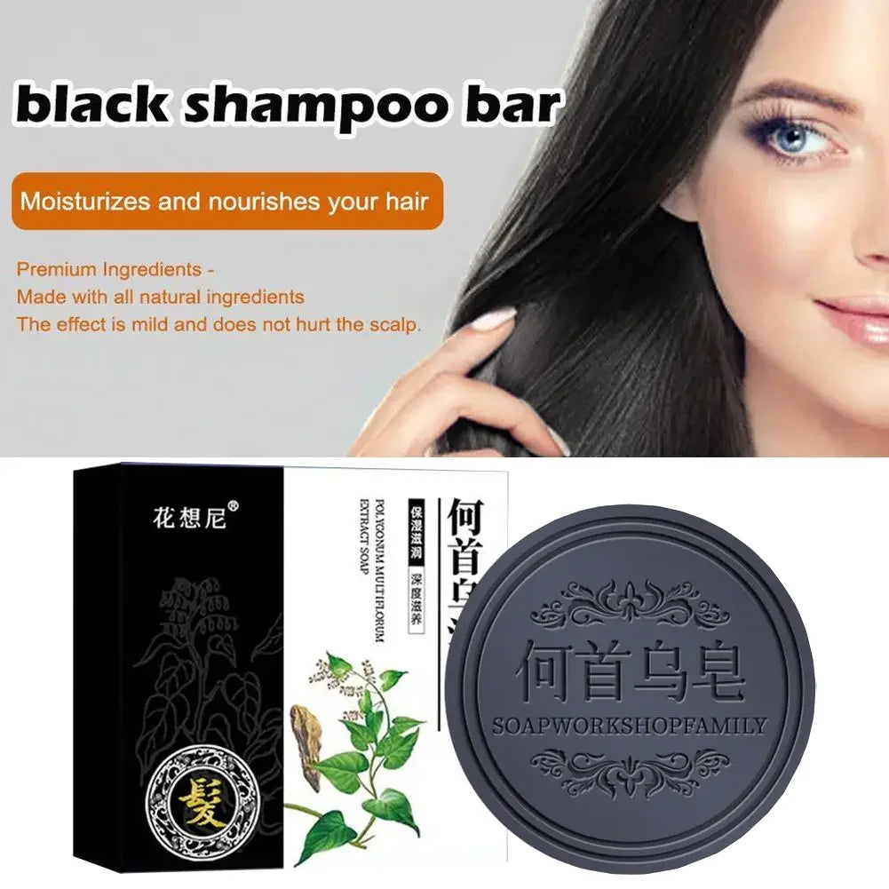 Hair Darkening Shampoo Soap Bar Repair Gray White Hair Color To Black Shampoo Soap Hair Nourishing Shampoo Soap Bar
