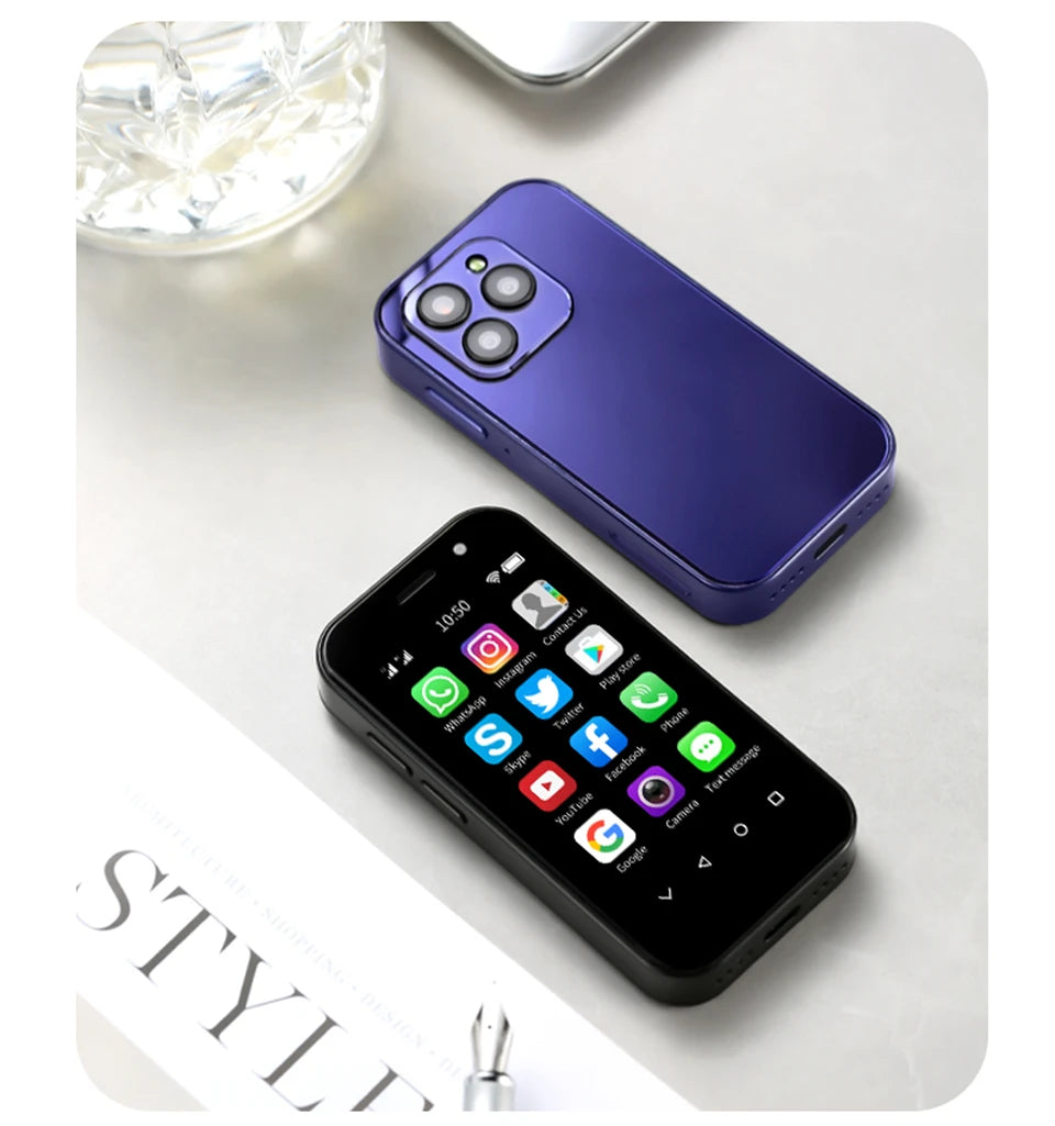 SOYES XS14 Pro 3.0in 4G Mini Smartphone Android 9.0 Dual Sim Face ID Dual Camera WIFI Bluetooth FM Hotspot GPS OTG Mobile Phone