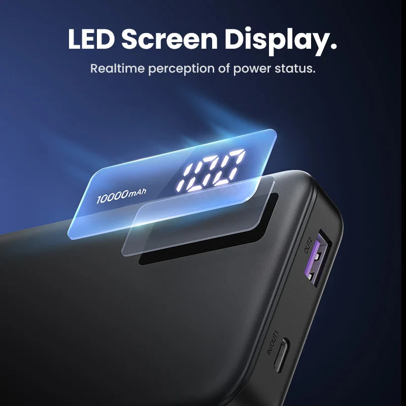 Tidesmit 10000mAh Portable Power Bank, 22.5W USB-C Fast Charging Tidesmit