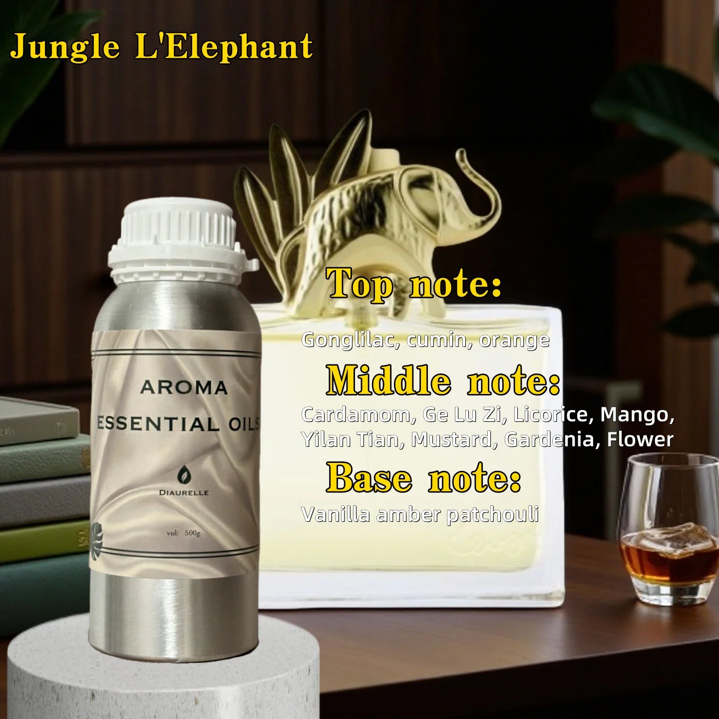 500ML Flower Aventus Essential Oil Home Air Freshener Pure Plant Essential Oil Hotel Room Fragrance Diffuser Oils Air Purifier