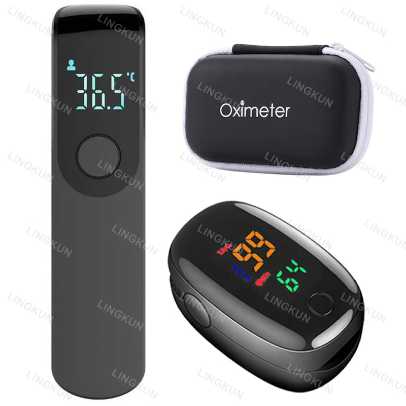 IDEABEL thermometer electronic forehead thermometer home adult children thermometer oximeter SpO2 finger Finger Pulse Oximeter