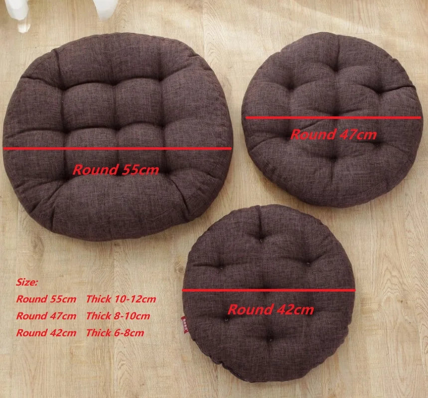 Inyahome Yoga Round Mat Pouf Seat Pillows Sofa Chair Bed Car Seat Pillows Cushions Floor Mat Meditation Pads for Dining Room