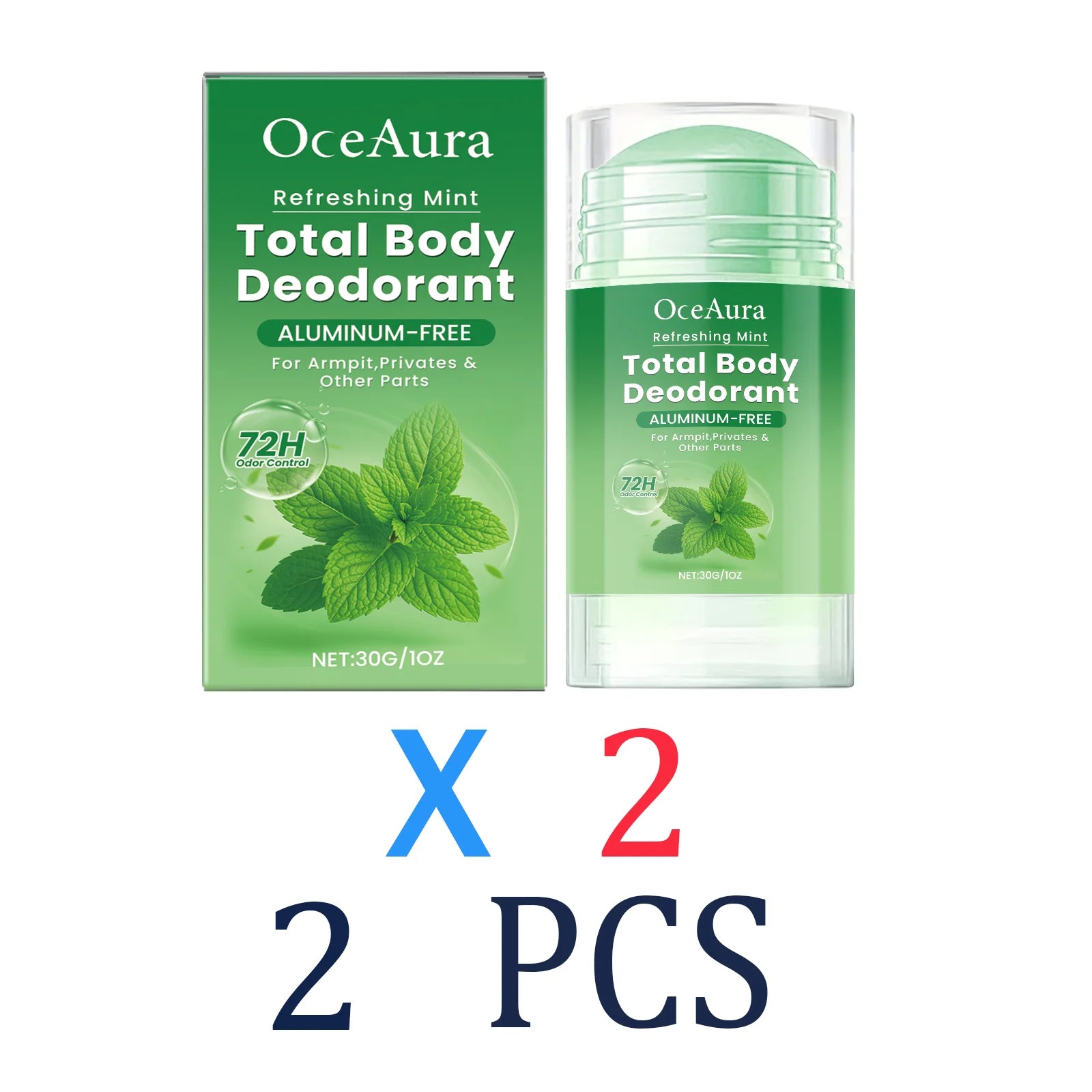 Tidesmit Mint Body Care Stick for long-lasting freshness and odor purification with a gentle, moisturizing formula.