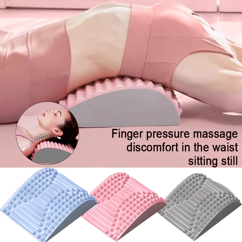Back Stretcher Neck Pillow for Lumbar Pain Relief - Ergonomic Wellness Tool Relaxation Treatment Tidesmit