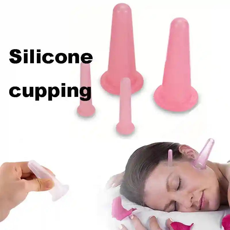 Silicone Facial Cupping Massage Cups - 2-Piece Anti-Aging Set Eye Massage Instrument Tidesmit