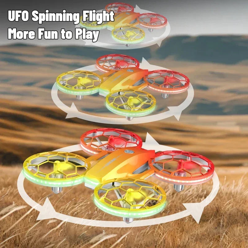 RC Stunt Drone for Kids with LED Lights - Durable Quadcopter Blue/Red/Violet Tidesmit