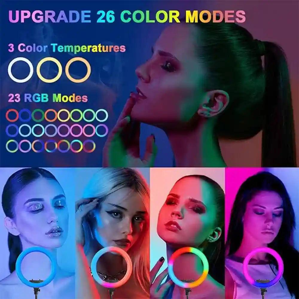 18 Inch RGB Ring Light with Tripod for Professional Content Creation Tidesmit