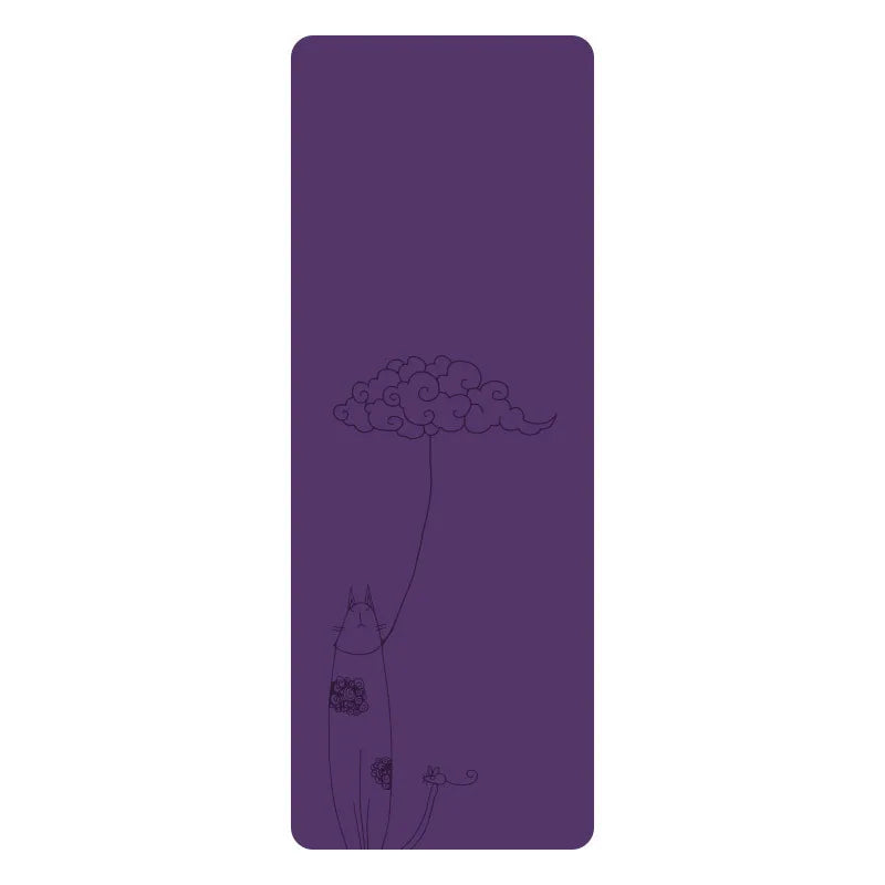 Natural Rubber PU Non-Slip Sweat-Absorbing Yoga Mat, Simple, Sports, Fitness, Shop, Home