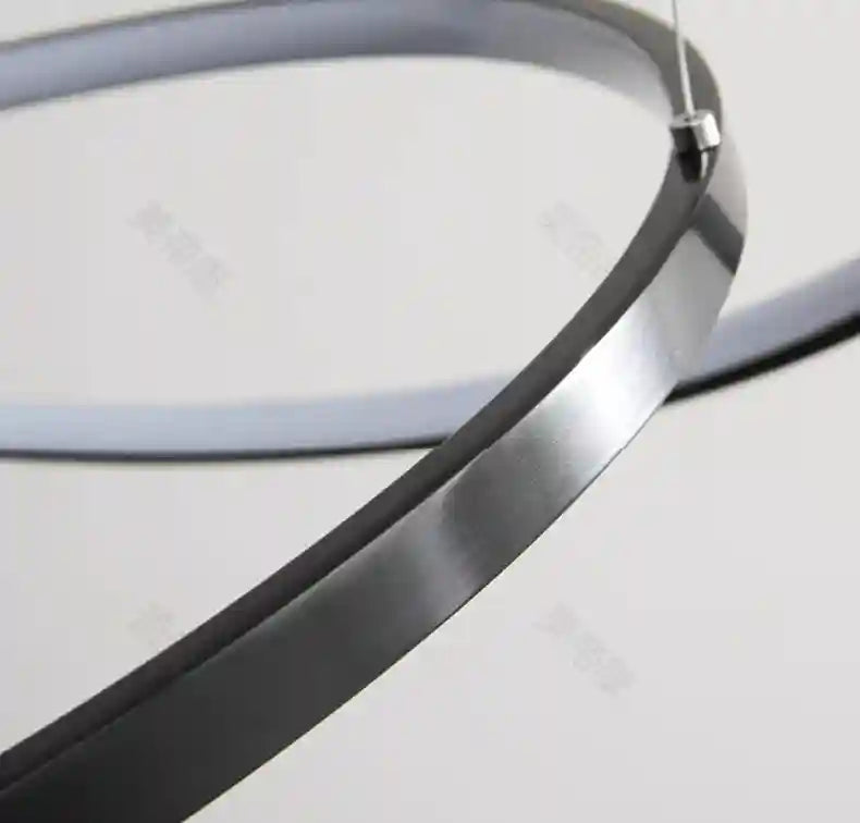 Modern LED Ring Pendant Light for Dining Room | Adjustable Black Finish Tidesmit