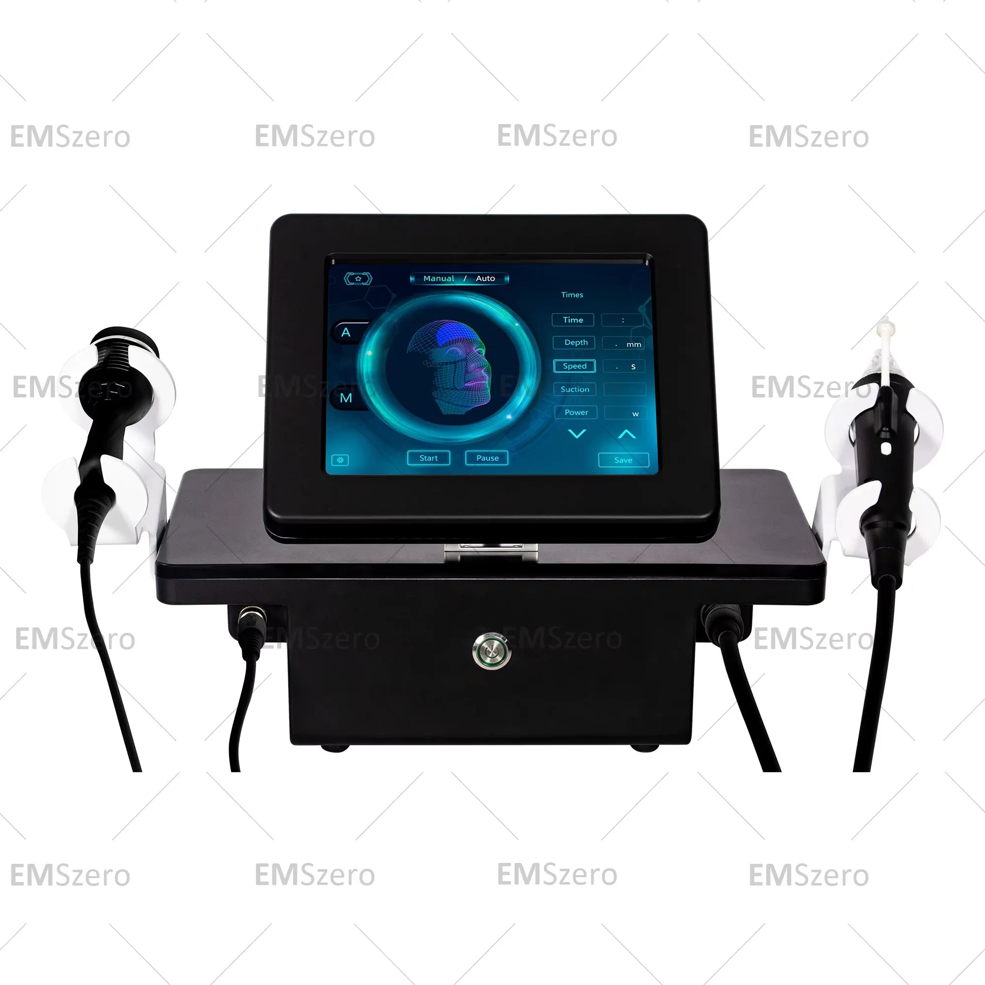 RF Fractional Microneedling Machine 150W for Professional Skin Tightening Scrubs Treatments Black 150W Pro Tidesmit