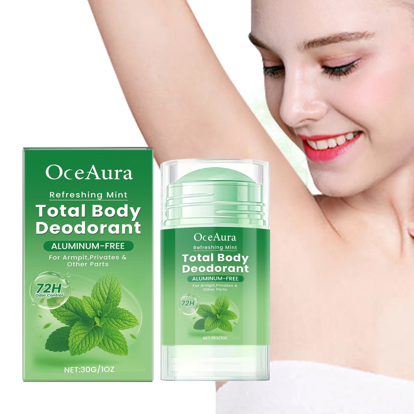 Tidesmit mint scented antiperspirant deodorant stick for long-lasting body odor protection for women and men.