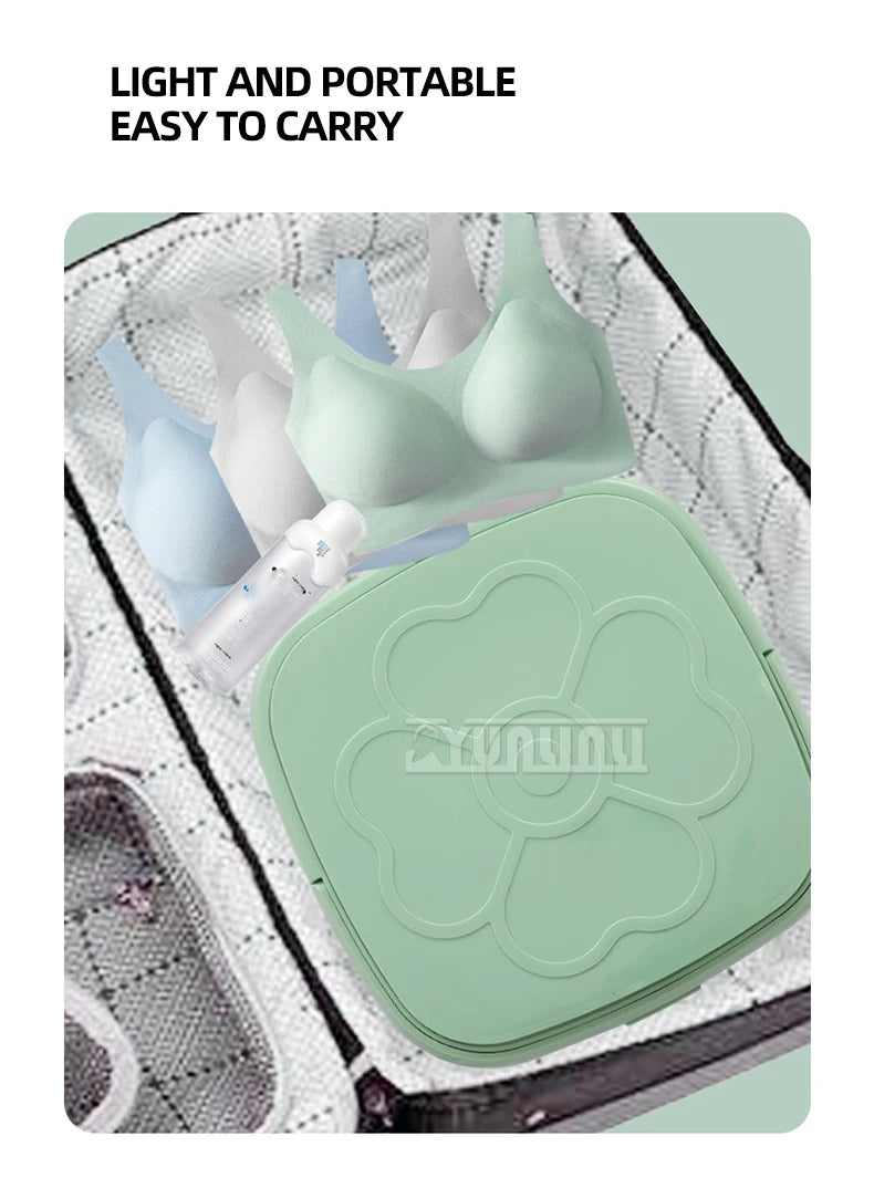 Tidesmit foldable portable washing machine for socks and underwear, compact laundry appliance for travel use.