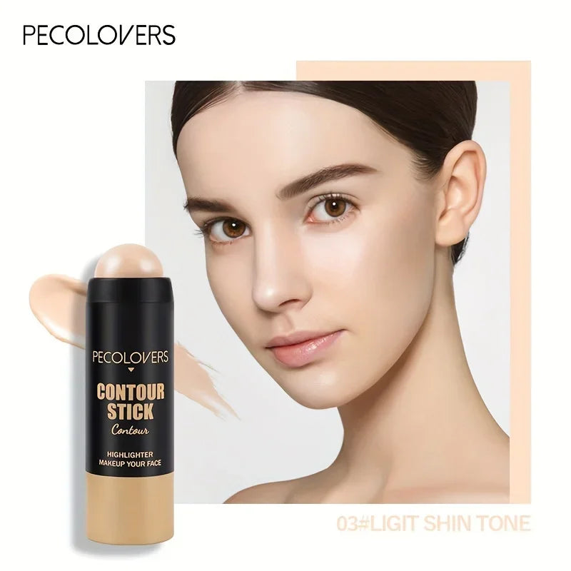 Tidesmit highlighting bronzer stick texture close-up for precise contouring and face brightening makeup application
