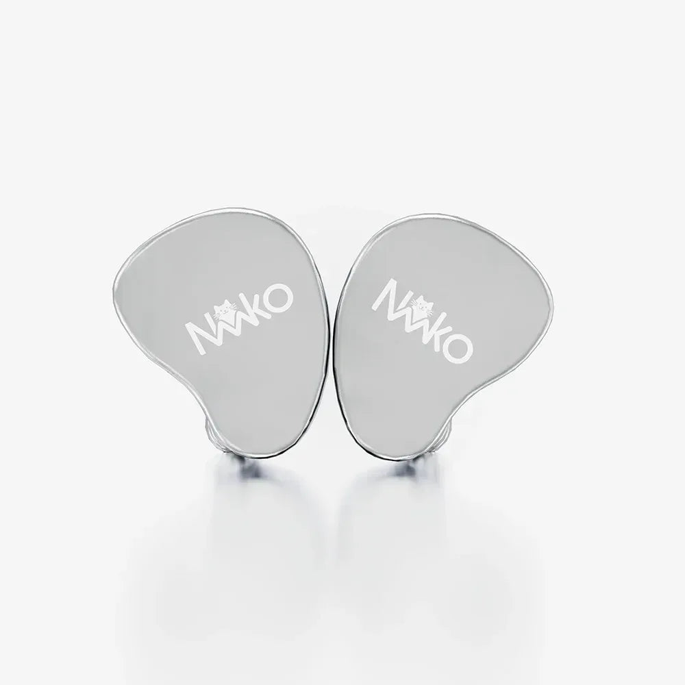 Wired HiFi In-Ear Monitors | Laser Engraved Metal Shell | Tidesmit Neko -sliver Tidesmit