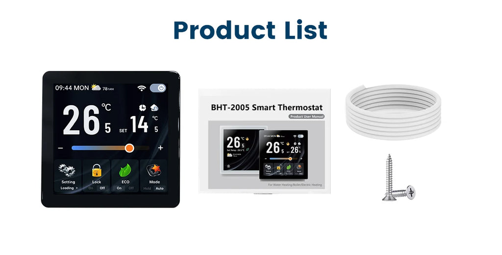 GIRIER Smart Thermostat WiFi Programmable Temperature Controller for Water/Gas Bolier Electric Heating System Works with Alexa