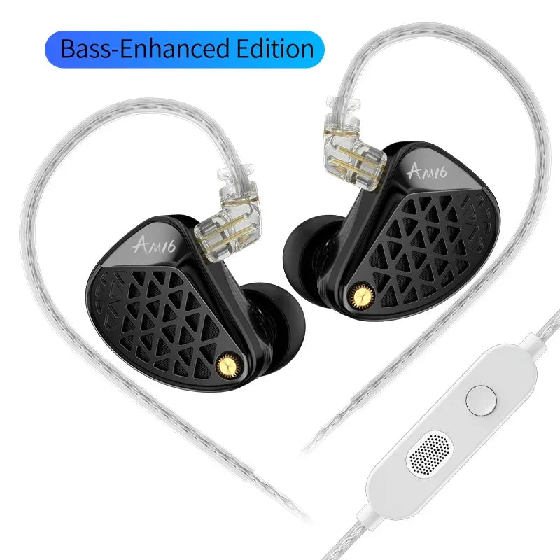 Tidesmit 16BA Driver Wired Earbuds HiFi Bass Noise Isolating AM16 Bass MIC Tidesmit